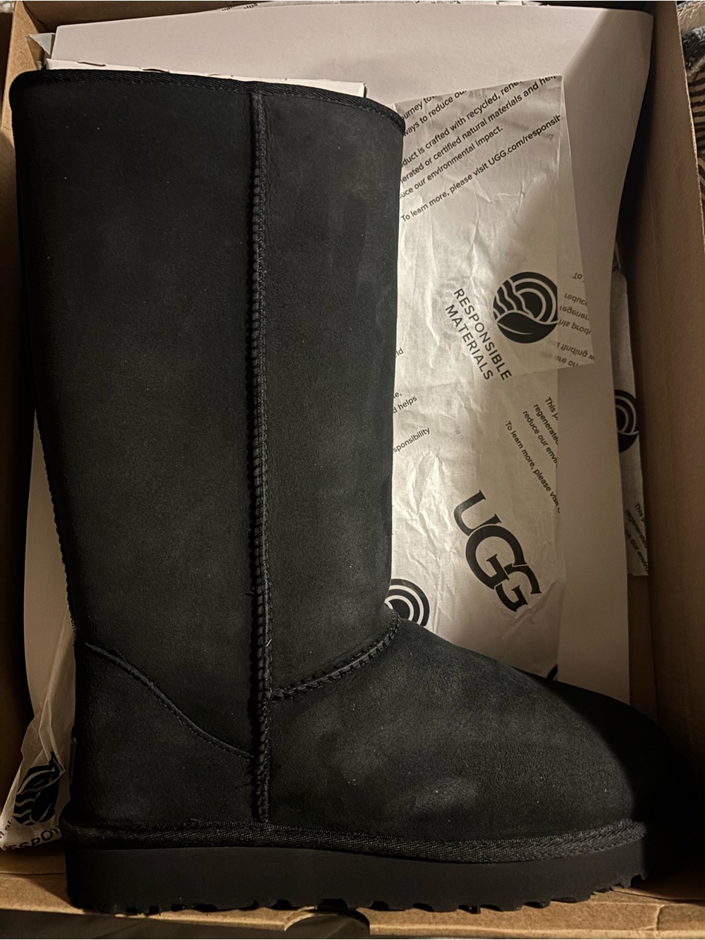 UGG Black Classic Short Suede Boot